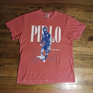 Vintage Style Soccer Andrea Pirlo t-shirt l'architetto Team Italy